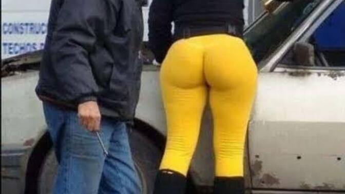 If a woman is dressed like this, is it okay to stare at her butt?