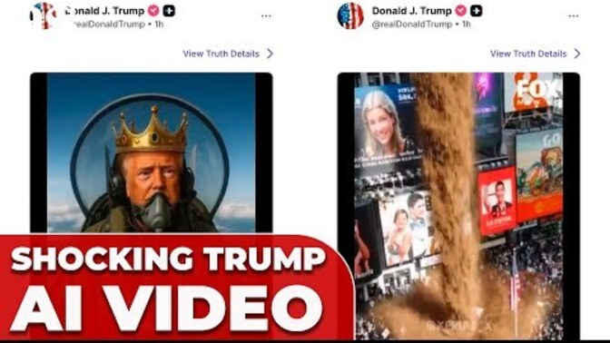 What is your opinion about this AI video Donald Trump once posted showing him dumping feces on No king’s protesters?