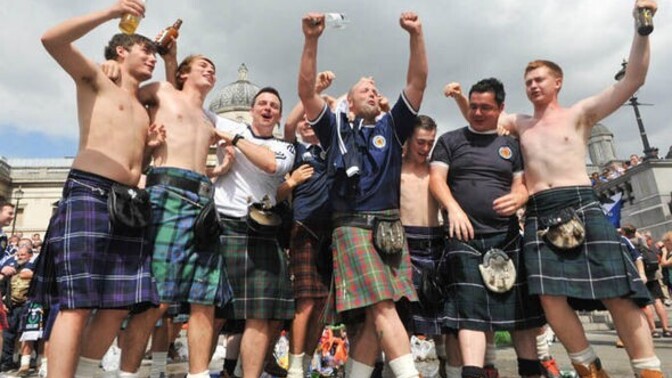 Should Scottish football fans be forced to wear underwear in the USA?