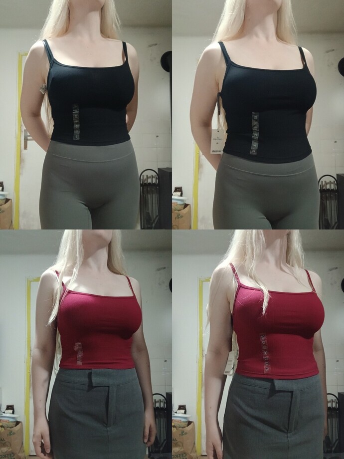 Should I keep the size S or M for this ribbed cotton top?