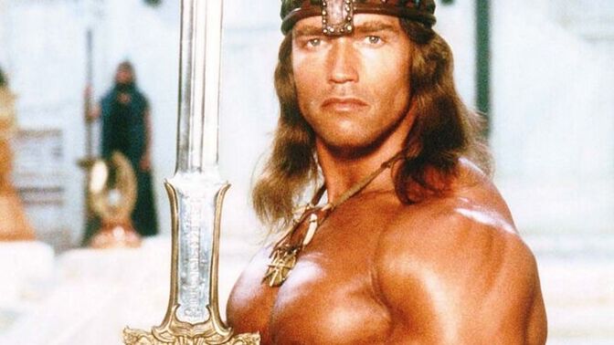 Which of these bare chested buff barbarian dudes from the 80s do you like the look of most?
