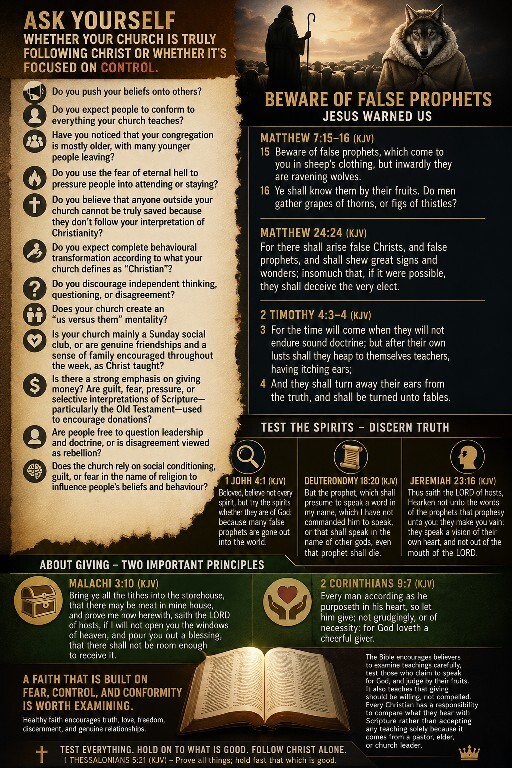 Is your church truly following Christ or just controlling people?