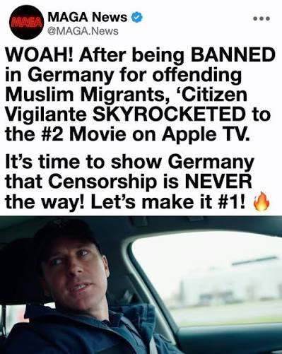 Do you support Germany nazi style ban Citizen Vigilante because certain people felt offended as it shows a man taking vengeance on Grooming gangs?