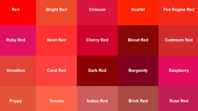 What is your favorite shade of the color RED?