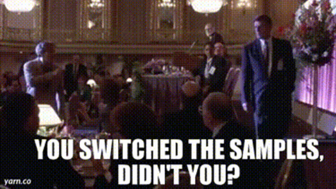 What would YOU do if Harrison Ford accused you of Switching the Samples?