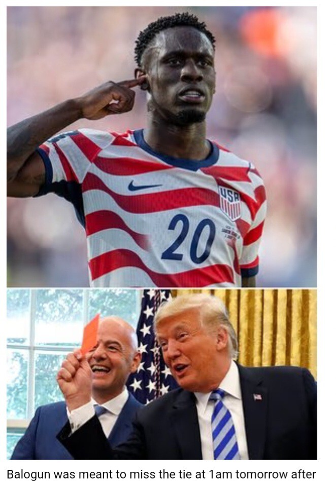 Did Trump bribe or threaten FIFA to let Balogen play?