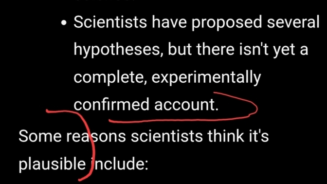 Why do you have FAITH that 'evolution of life from chemicals' happened?
