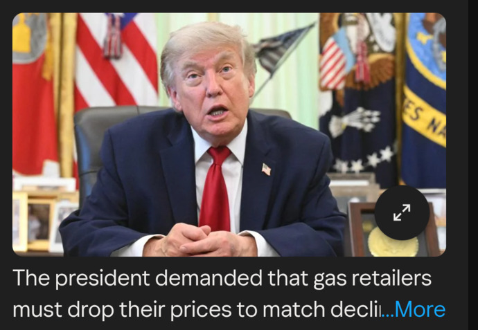 Is Trump demanding oil companies to immediately drop prices, the action of a communist?