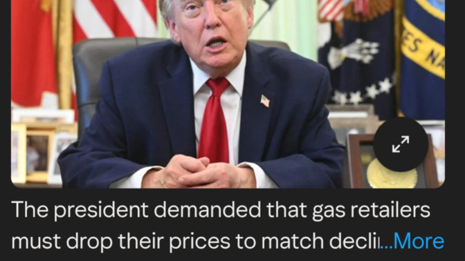 Is Trump demanding oil companies to immediately drop prices, the action of a communist?