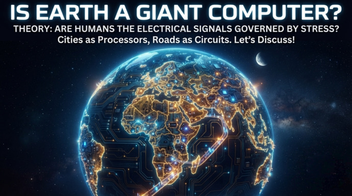 Is the Earth a giant motherboard, with cities as CPUs and roads as circuits?