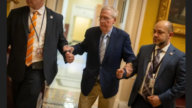 Why won't Mitch McConnell's staff say if he's brain dead or will be returning to work in the Senate?