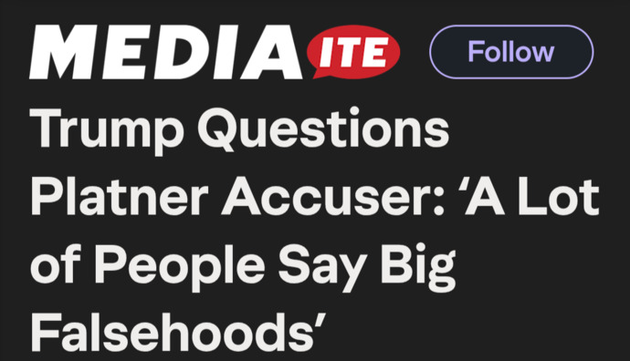 Is anyone surprised Trump is now questioning Platner’s latest accuser?