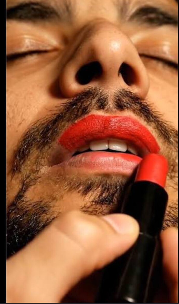 Girls, have you ever put make-up on your boyfriend, or a brother – in short, a man?