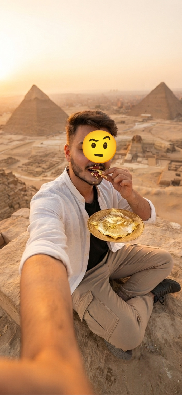 What does dreaming of eating a golden Egyptian figurine mean?