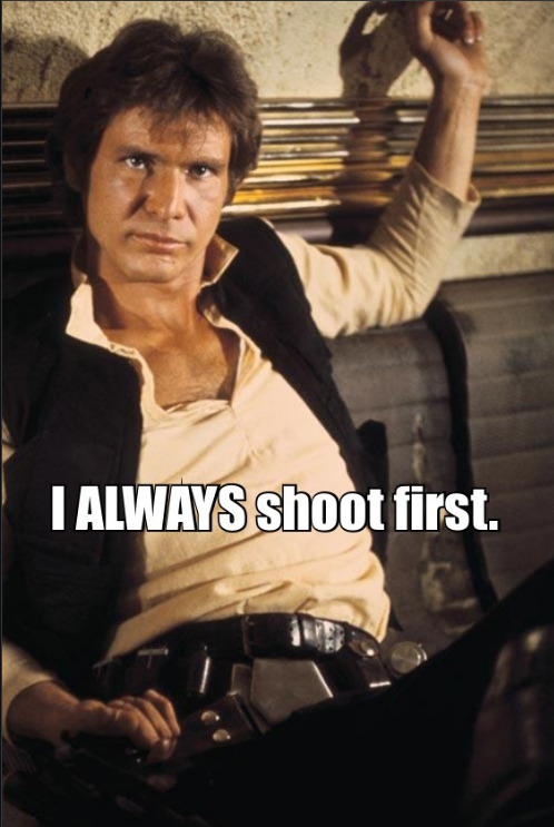 You don't get the princess by shooting second