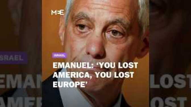 Do you agree with Rahm Emanuel's comments about support for Israel?