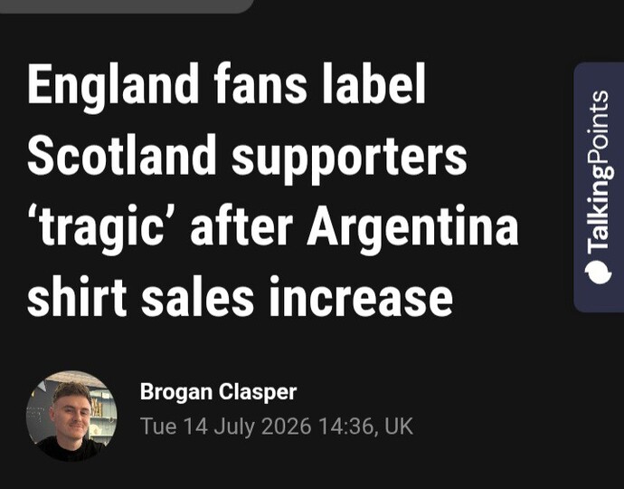 Should the other British countries support England in the World Cup?