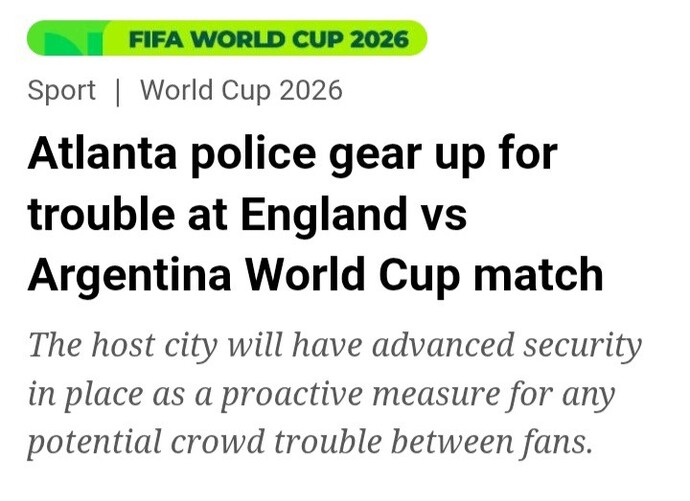 Will there be a football riot tonight in Atlanta?
