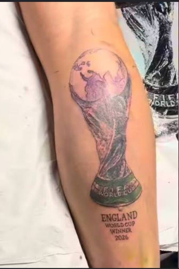 When England fail what should this fan do with his tattoo?