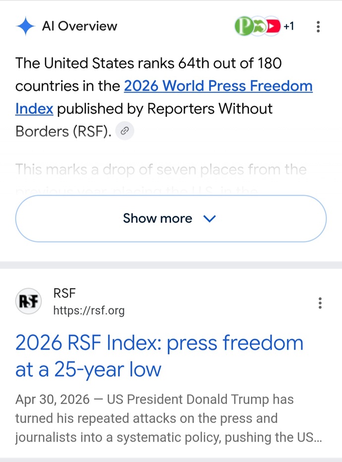 How is it that the US ranks so low in press freedom, when its literally inshrined in our constitution?