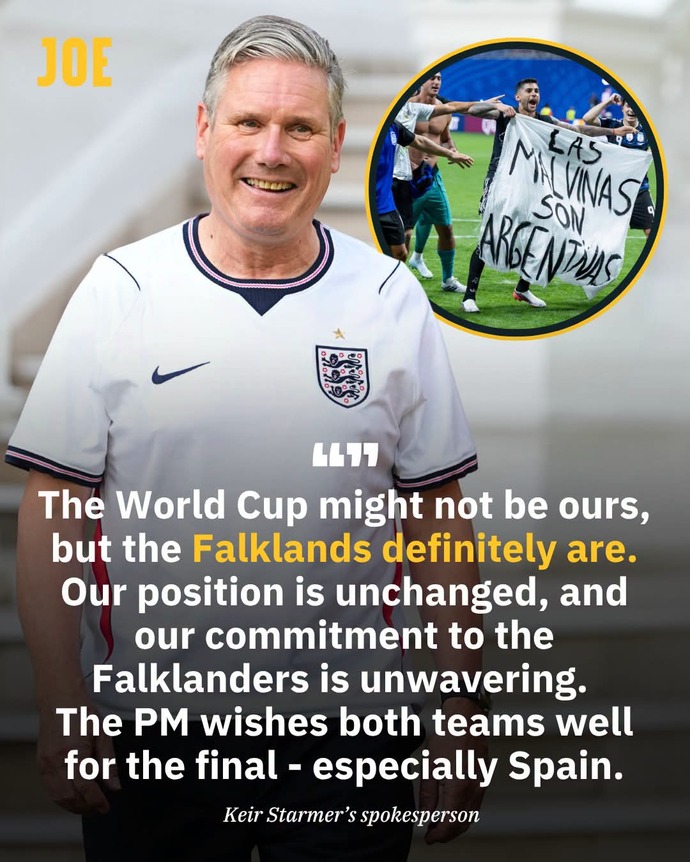 Why did the Argentina national team protest over the Falkland Islands?
