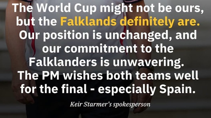 Why did the Argentina national team protest over the Falkland Islands?