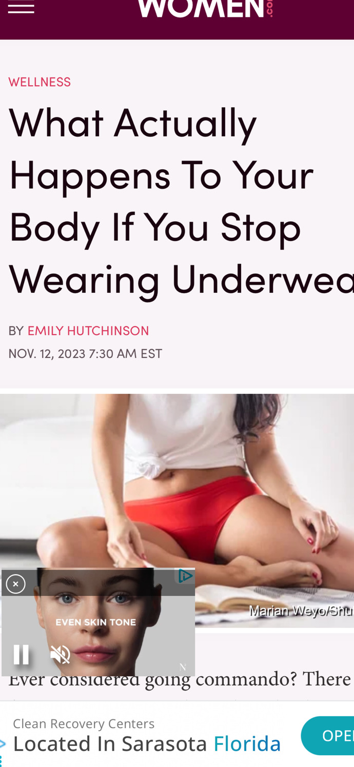 Women, what really happens to your body if you stop wearing underwear?