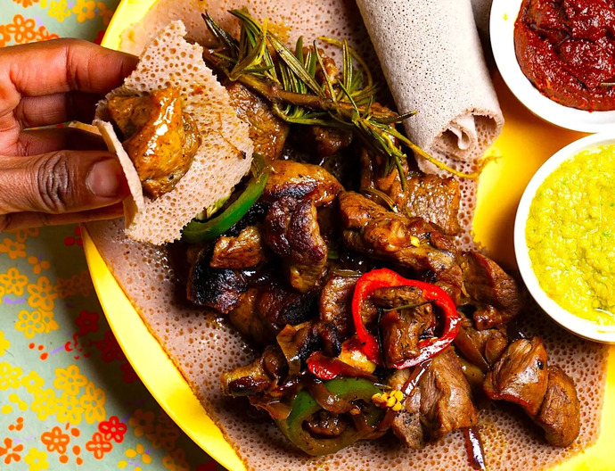 It was Ethiopian food for me