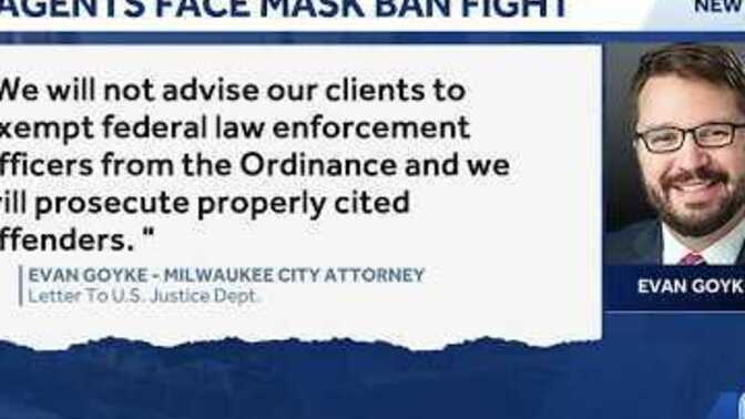 Isn't it gratifying that at least Milwaukee is enforcing a no mask ordinance against ICE thugs trying to remain anonymous?