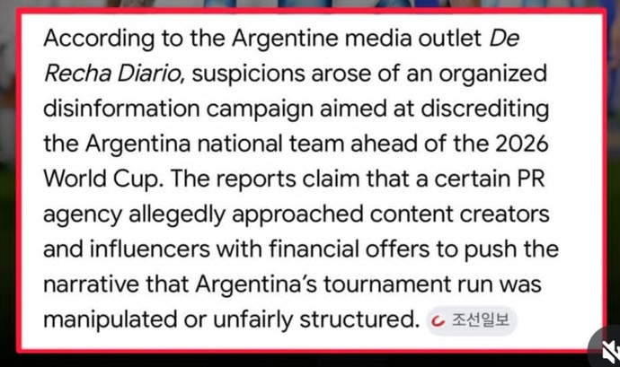 Did Argentina really get help, or were they IN FACT the victims of a smear campaign?