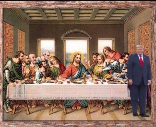 In the last supper painting why is there no supper on the table?