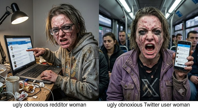 Which is worse, a woman being a Redditor or a woman being a Twitter user?
