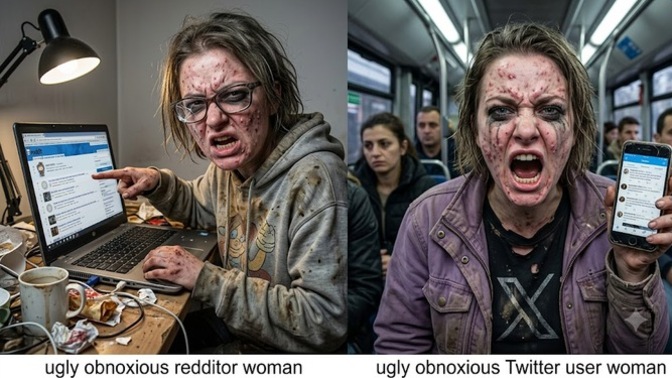 Which is worse, a woman being a Redditor or a woman being a Twitter user?
