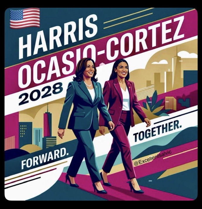 Would Harris–AOC 2028 lose to Vance–Rubio because of AOC’s DSA ties?