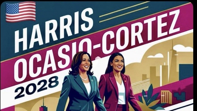Would Harris–AOC 2028 lose to Vance–Rubio because of AOC’s DSA ties?