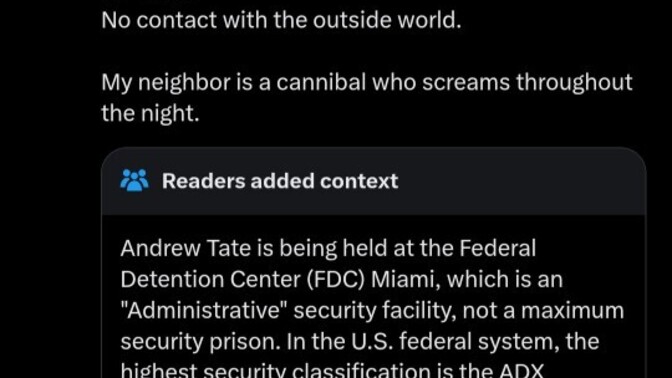 How hilarious is this Andrew Tate tweet getting community noted?