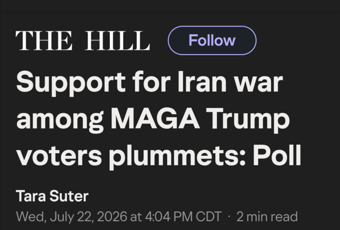 Now that MAGA support for the Iran war is eroding this close to the midterms, what will Trump do with no end in sight?