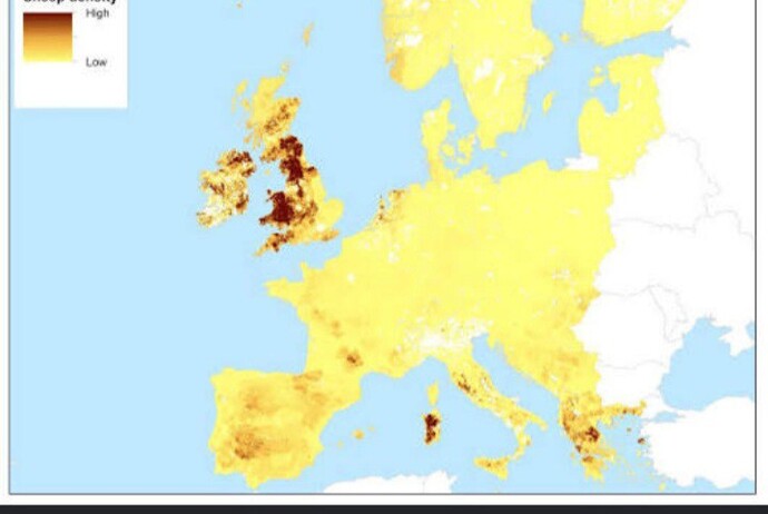 What does this map of Europe show?