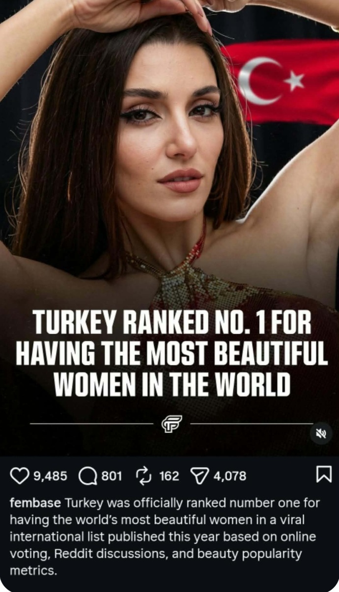 Do you agree with this recent study that found that Turkish girls are the most beautiful in the world?