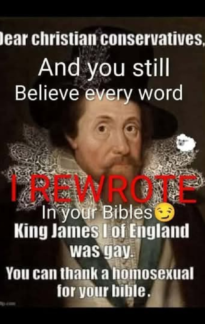 Do you think many Christians know that King James was gay?