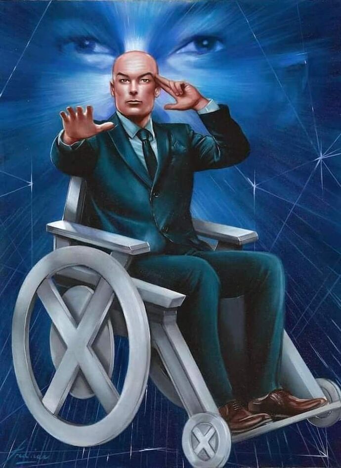 You are out walking when you see a bald old man in a wheelchair have one hand on his head and the other pointing at you. What do you think/do?