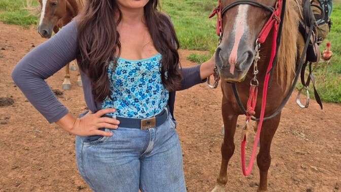This is my horse Toffee—anyone else here into horses?