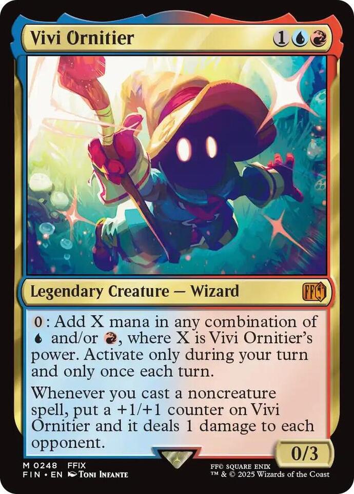 Is this Vivi Ornitier + Wizards Staff combo busted in MTG Vintage/EDH?