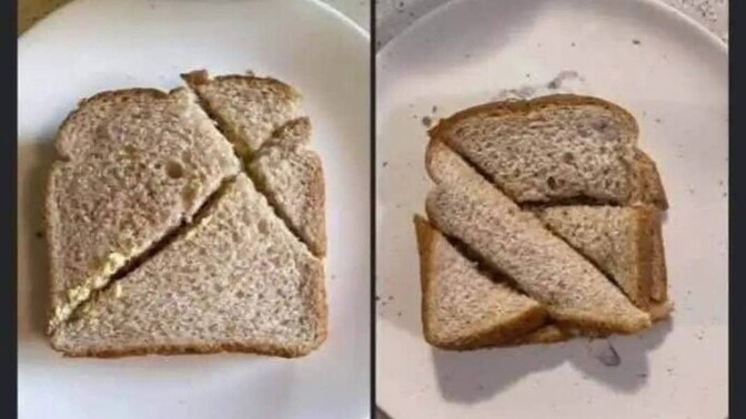 How do you feel when sandwiches aren't sliced correctly?