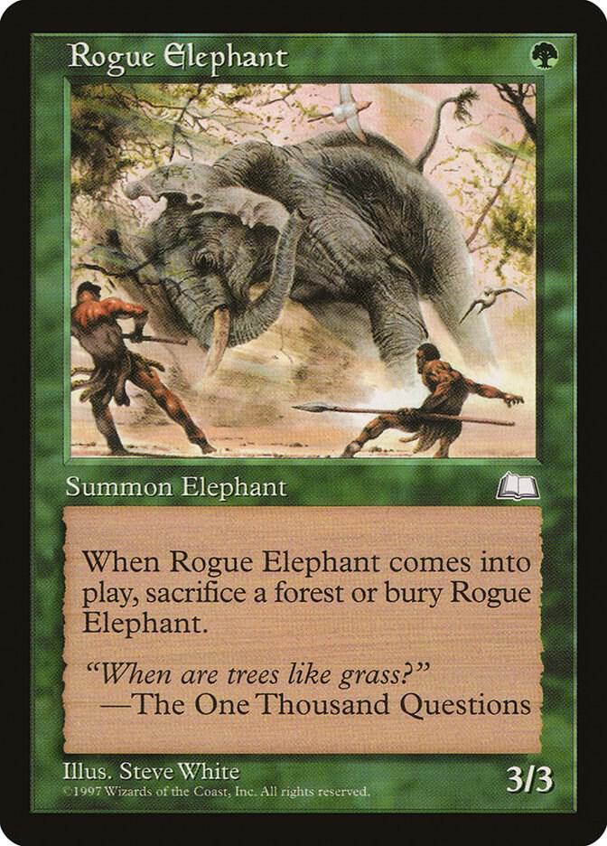 Are these last strike elephant creatures balanced for a custom MTG set?