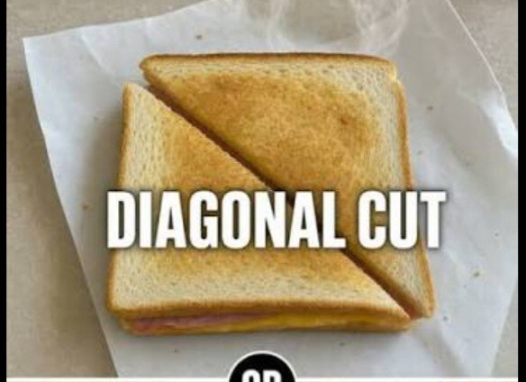 Does your sandwich cutting match your political beliefs?