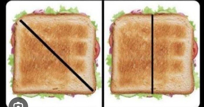 Does your sandwich cutting match your political beliefs?