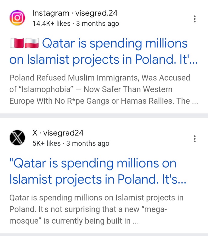 Are you shocked that POLAND of all places imported 94,000 Muslims for work and is allowing Qatar to building mosques and Islamic centers in Poland?