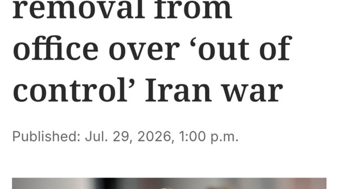 Do you agree with ex-MAGA Alex Jones that Trump should be removed from office over the Iran war?