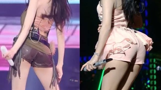 Who looks heavier between these two same-height K-pop idols?